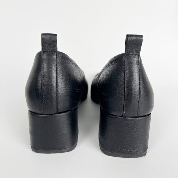 Poppy Barley The Daily Pump Leather Heel Square Toe Chunky Block Mary Jane Style - Picture 10 of 16